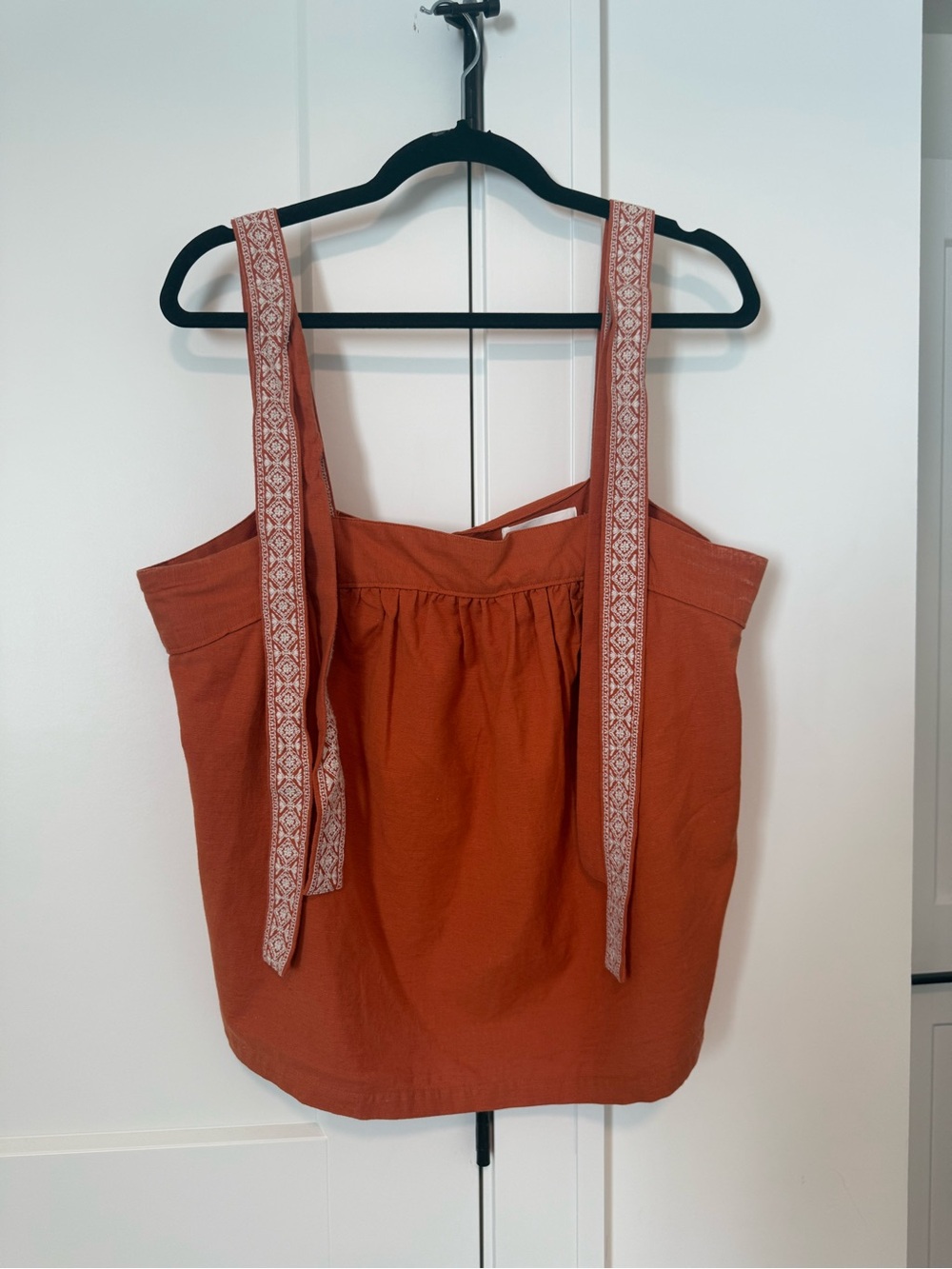Anthropologie Rust Orange Tie-Strap Camisole
